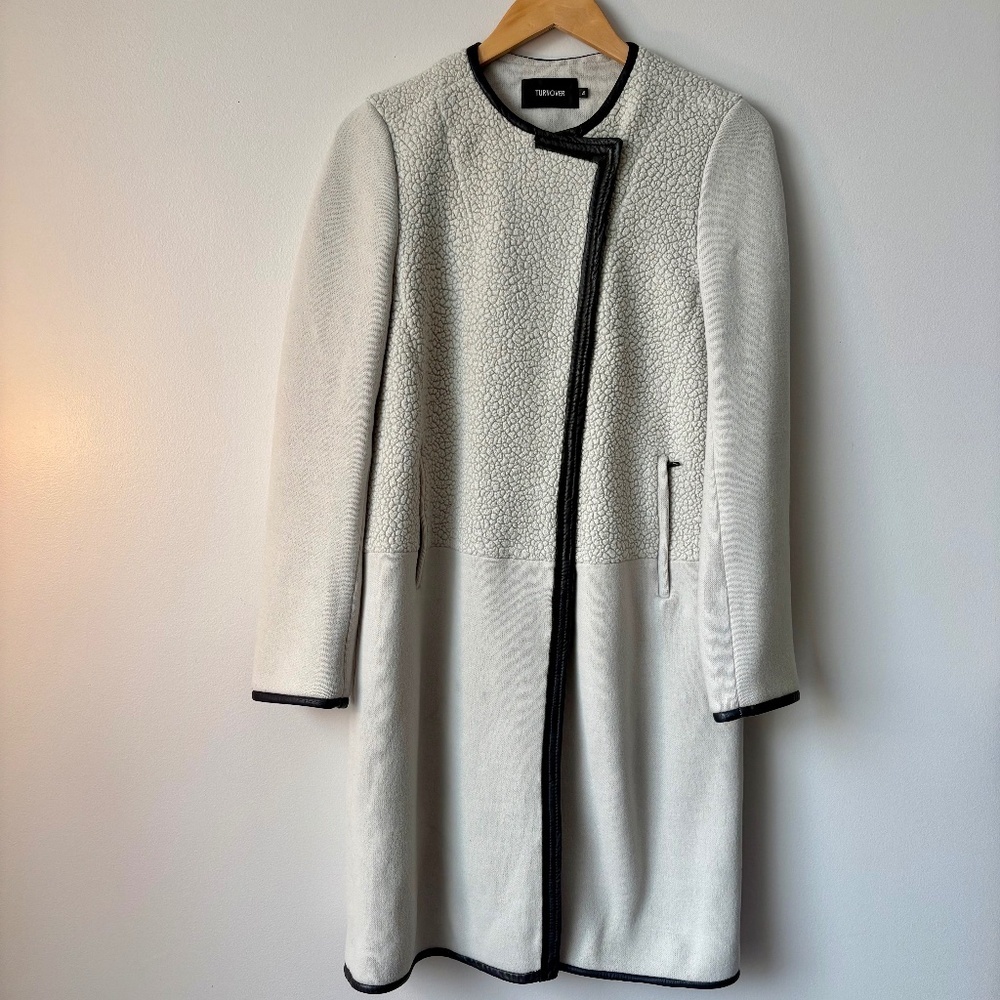 TURNOVER Ivory wool coat EU 36